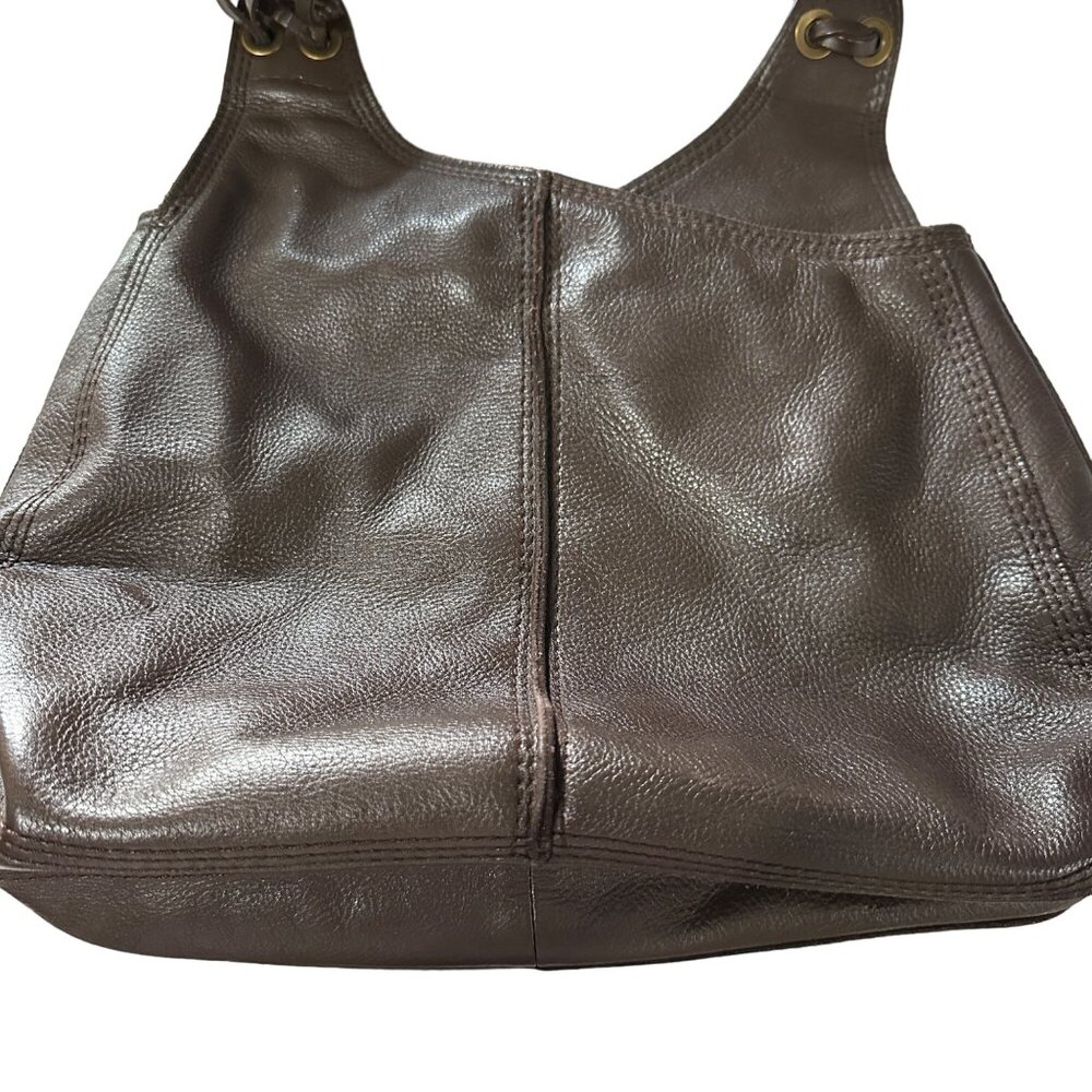 Lucky Brand Dark Brown Leather Hobo Shoulder Bag - Picture 4 of 13